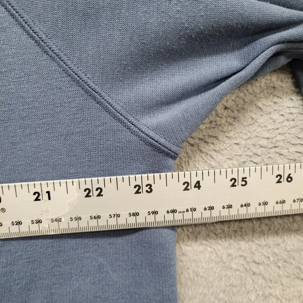 The North Face Men Shirt L Blue Logo Embroidery Vaporwick Activewear Short